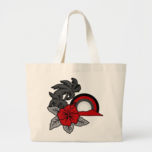 Surfing Safari Vintage Hawaiian Beach Bag (Front)