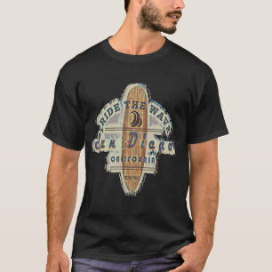 Surfing San Diego Vintage Retro Distressed T-Shirt