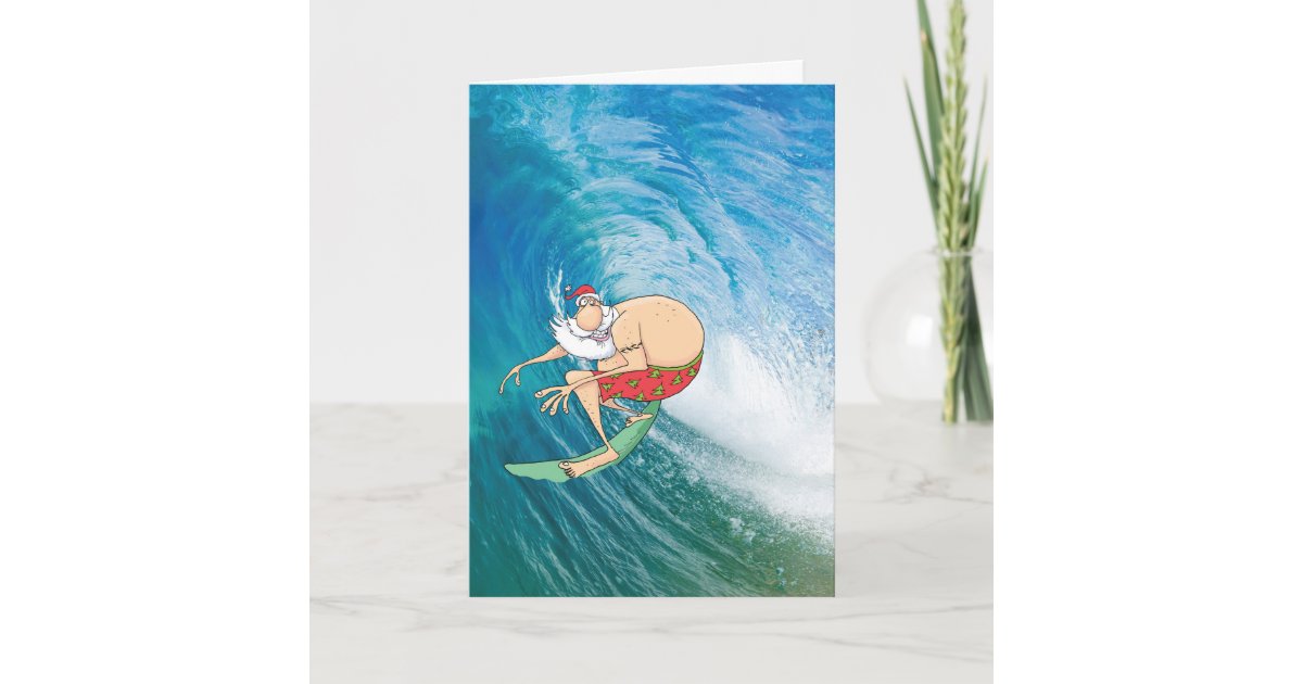 Surfing Santa Christmas Cards 