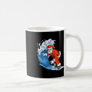 Surfing Santa Christmas In July Santa Hawaiian Sum Coffee Mug