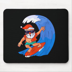Surfing Santa Claus Christmas X-mas Gift  Mouse Mat