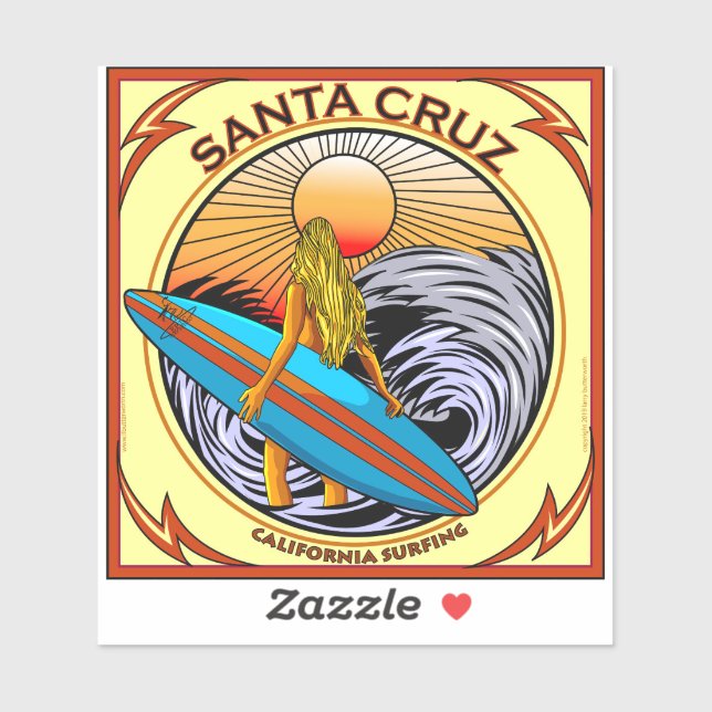 SURFING SANTA CRUZ CALIFORNIA (Sheet)