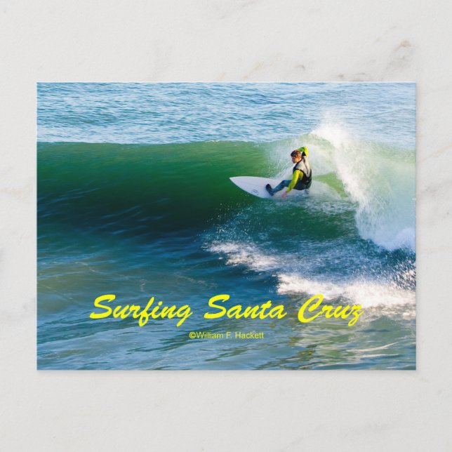 Surfing Santa Cruz California Products Postcard (Front)