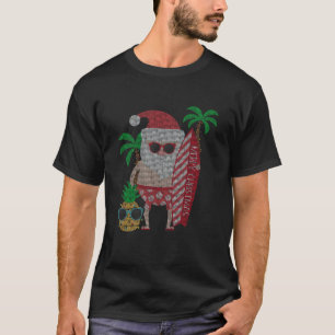 Surfing Santa Funny Ugly Christmas Sweater Themed 