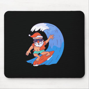 Surfing Santa Mouse Mat