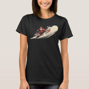 Surfing Santa Summer Christmas T-Shirt
