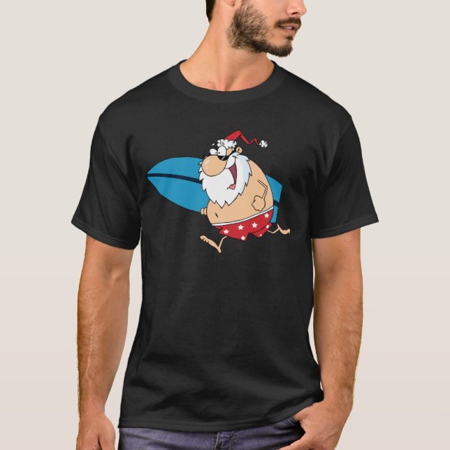 surfing santa T-Shirt (Front)
