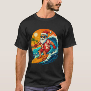Surfing Santa Trocal Christmas Holiday Hawaiian Be T-Shirt