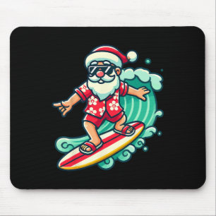Surfing Santa Tropical Christmas Vacation Xmas In  Mouse Mat