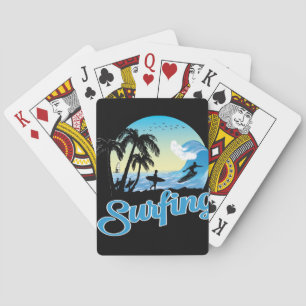 Surfing Sea Beach Playing Cards