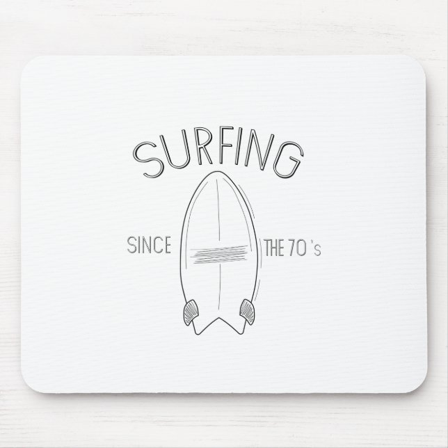 Surfing since the 70's mouse mat (Front)