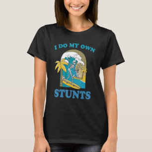 Surfing Skeleton Surfing Board Waves Skeleton Surf T-Shirt