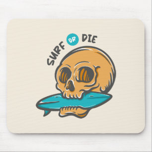 Surfing Skull Mouse Mat