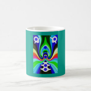 Surfing spirits art coffee mug