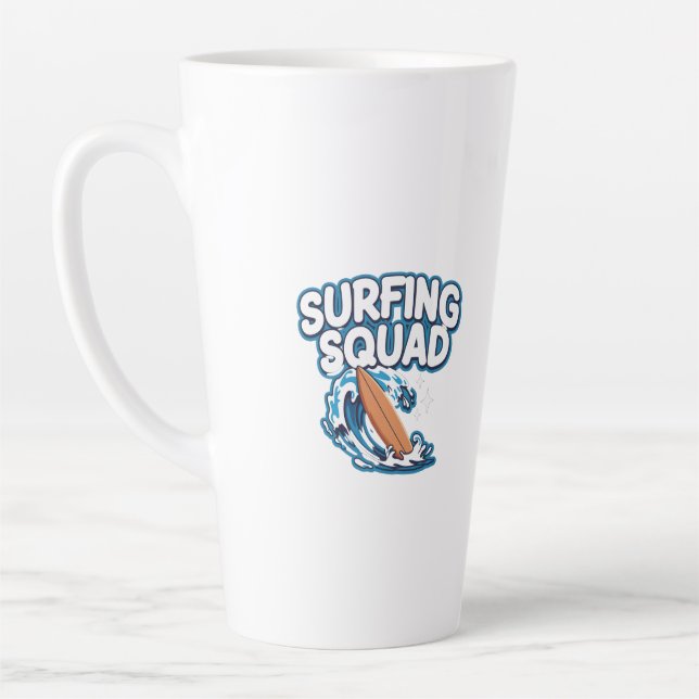 Surfing Squad Latte Mug (Left)