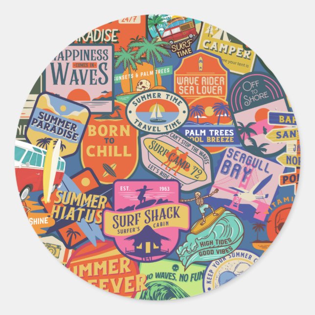 Surfing Stickers (Front)