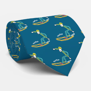 Surfing Stickman Tie
