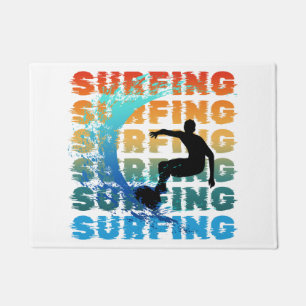 surfing summer surfer beach surf ocean doormat