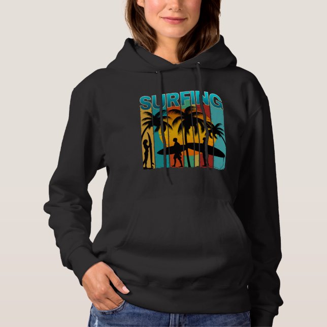 surfing summer vacation hoodie (Front)
