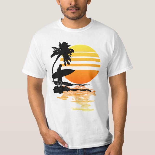Surfing Sunrise T-Shirt (Front)