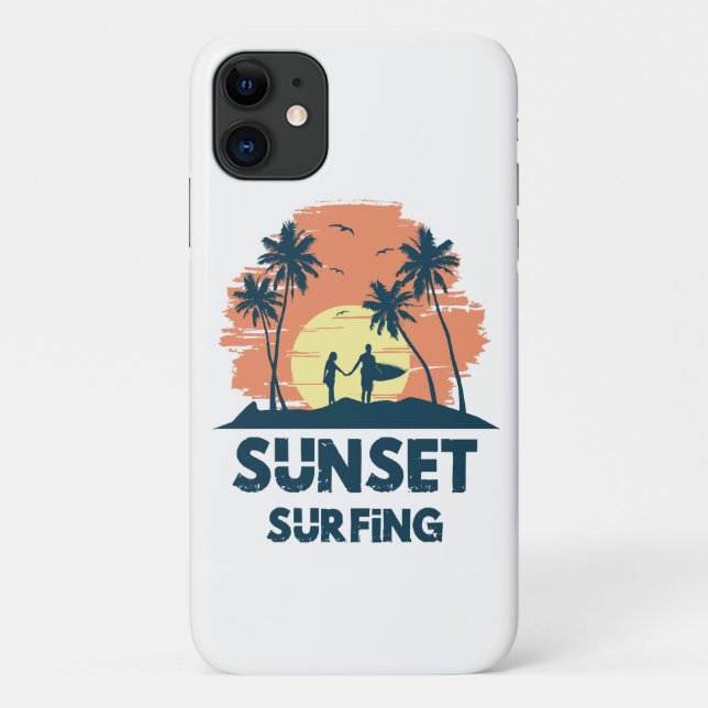 Surfing -Sunset Surfing  Case-Mate iPhone Case (Back)