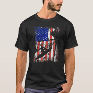 Surfing Surf Fan Usa Flag American Patriotic Surfe T-Shirt