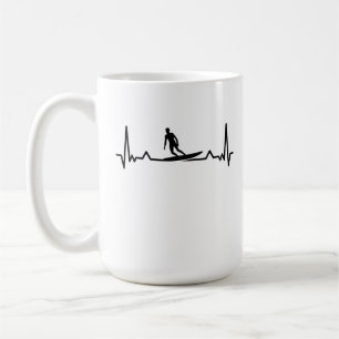 Surfing Surf Heartbeat Line Funny Gifts Coffee Mug