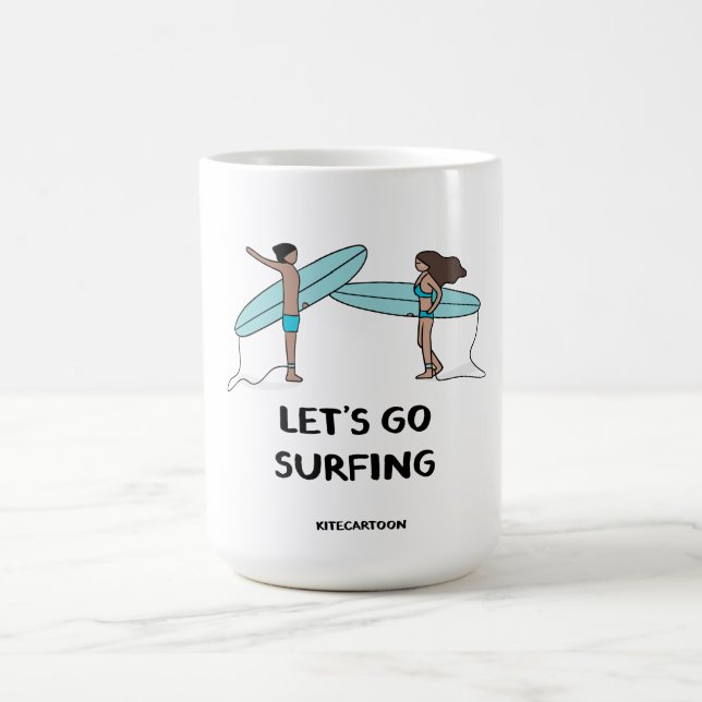 Surfing/Surf - Let's go surfing Coffee Mug (Center)
