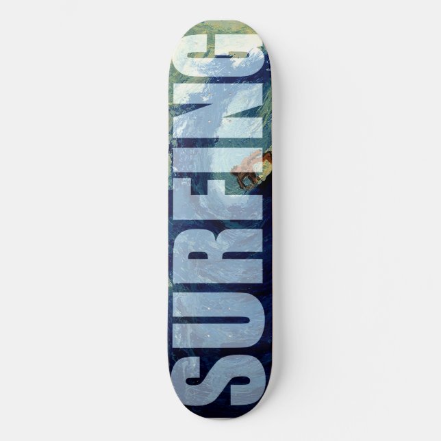 Surfing Surf Sea Water Sport Skate Board Deck Art (Front)