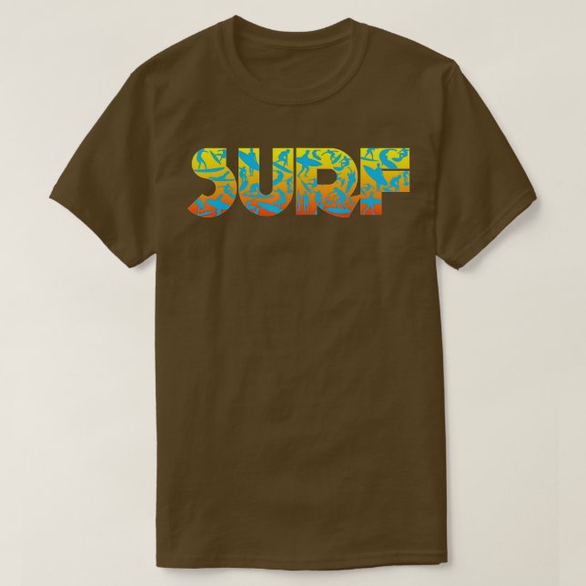 Surfing Surf Surfboard  T-Shirt (Design Front)