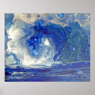 Surfing, Surf, Wave, Beach, Ocean, Poster