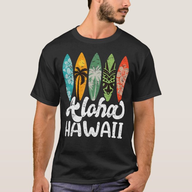 Surfing Surfboard Surf Beach Vacation Aloha Beach  T-Shirt (Front)