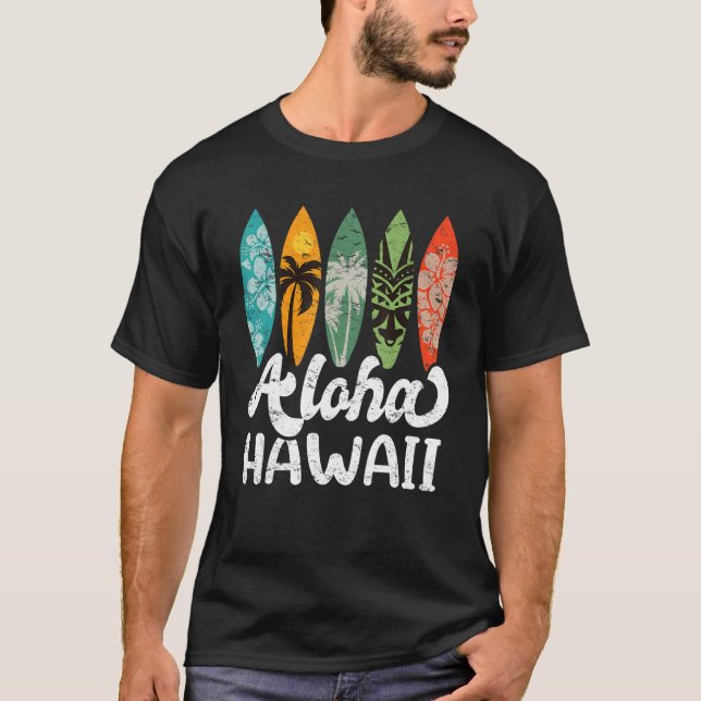 Surfing Surfboard Surf Beach Vacation Aloha Beach  T-Shirt (Front)