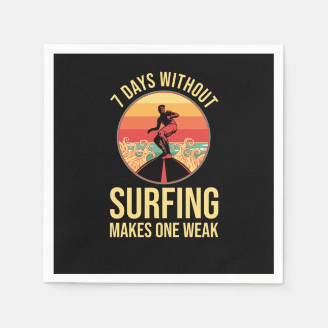 Surfing Surfer Napkin (Front)
