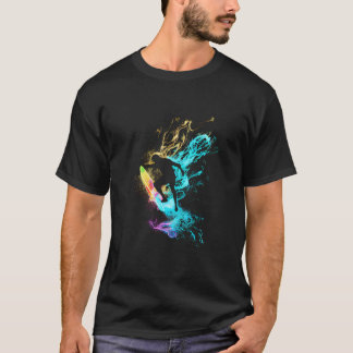 Surfing Surfer Riding Surf Vacation Colourful Surf T-Shirt
