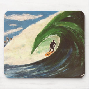 Surfing Surfer The Tube Ride Ocean Wave MousePad