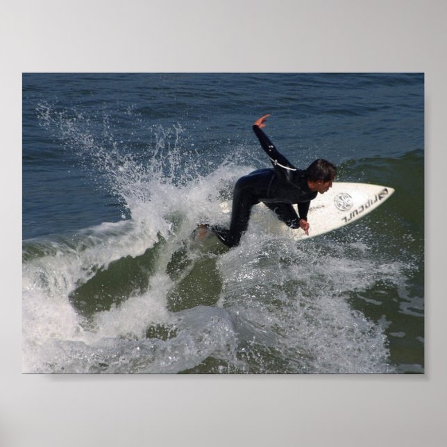 Surfing Surfers Waves Ocean Poster (Front)