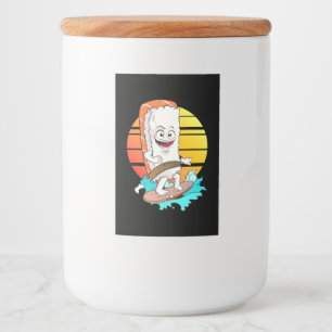Surfing Sushi Food Label