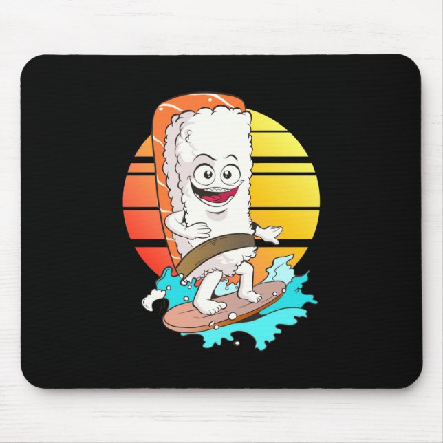 Surfing Sushi Mouse Mat (Front)