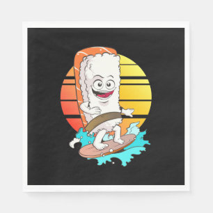 Surfing Sushi Napkin
