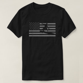 Surfing T Shirts - American Flag Surf  