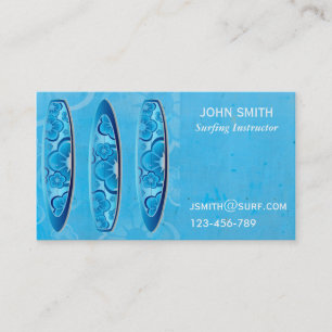 Surfing teacher Surf Instructor freelance Business Card