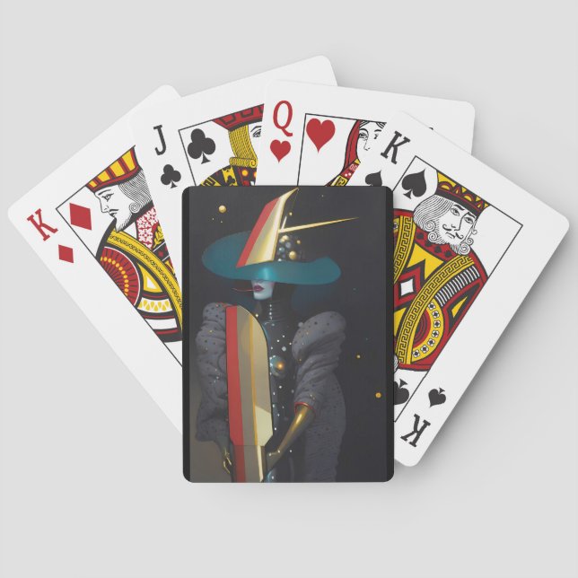 Surfing the Astro-Witch Playing Cards (Back)