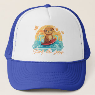 Surfing the day trucker hat