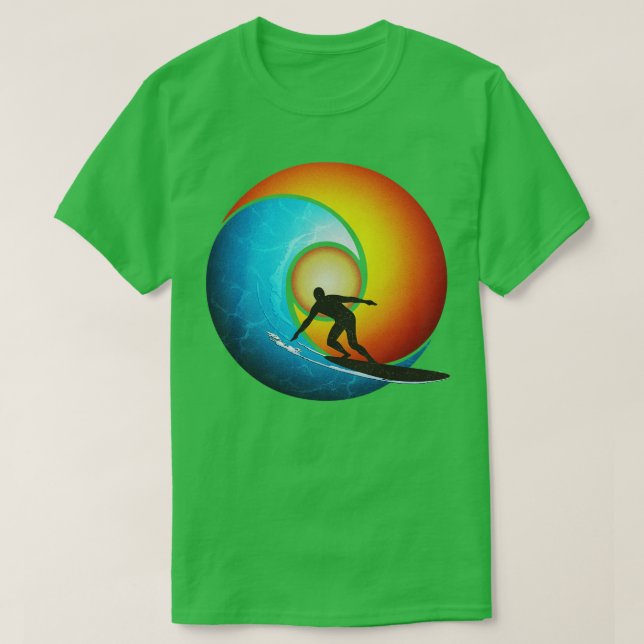 Surfing the Endless Summer Wave v2 T-Shirt (Design Front)
