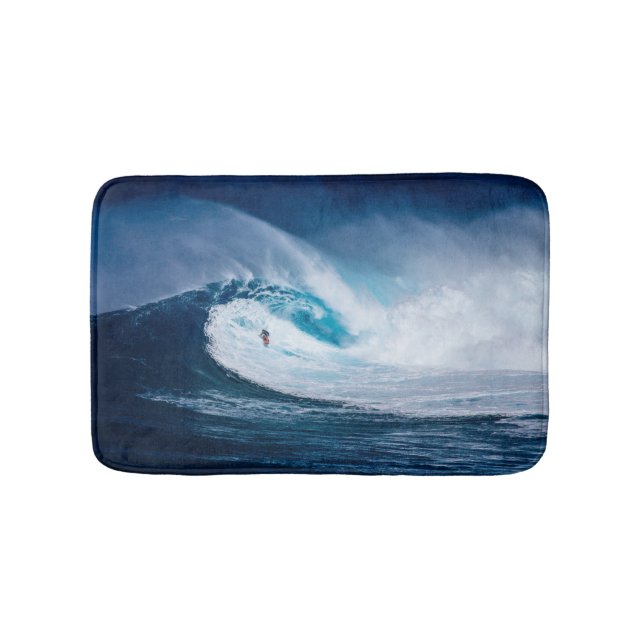 Surfing the Huge Wave Bath Mat (Front)
