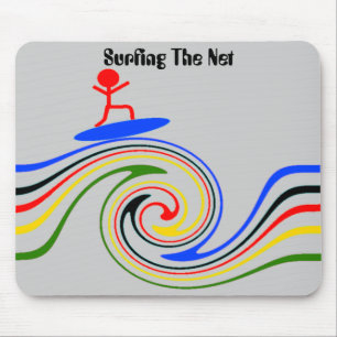 Surfing the internet mouse mat