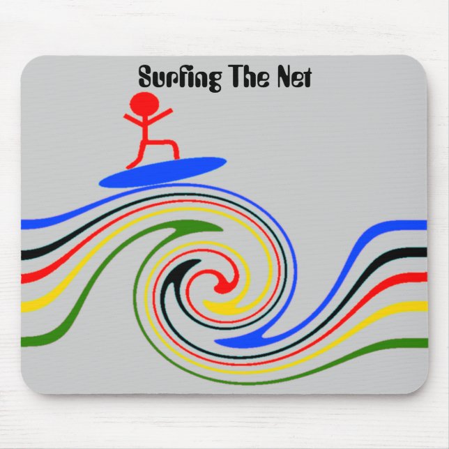 Surfing the internet mouse mat (Front)