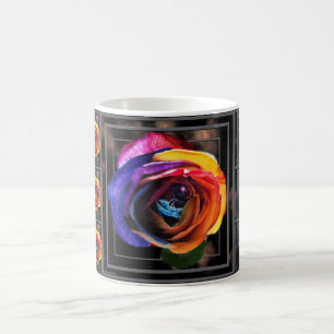 Surfing the Rainbow Rose Mug
