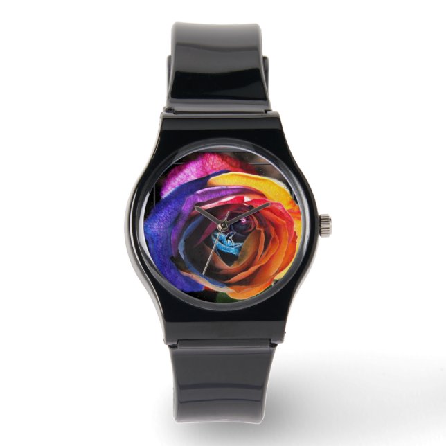 Surfing the Rainbow Rose   Watch (Front)
